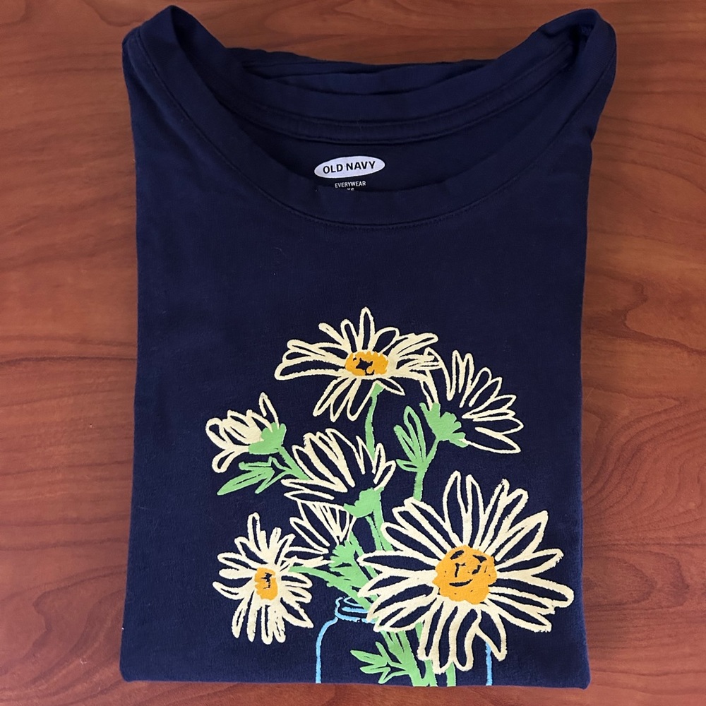 Old Navy Tee with a Bouquet of Flowers